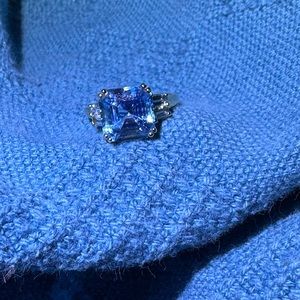 14KT Solid Gold Blue Topaz Ring